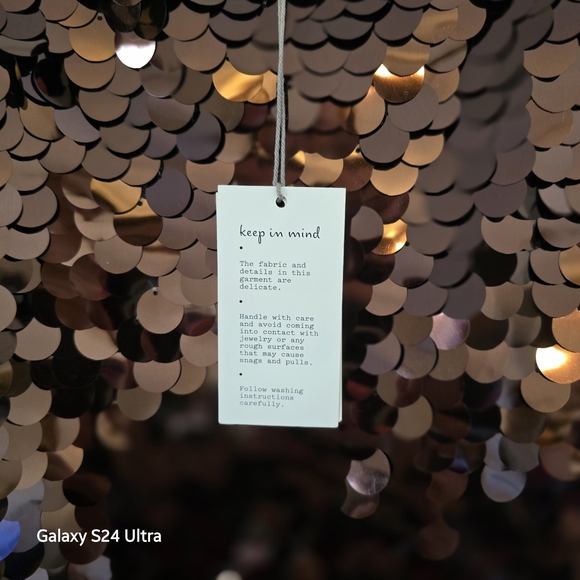 A New Day Black Sequin Mini Dress Size Medium - Picture 4 of 6